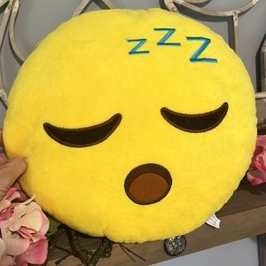 Sleepy Emoji Pillow Canary Yellow Bedtime Dotm